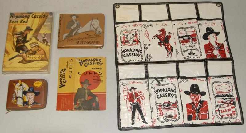 Appraisal: Lot of Hopalong Cassidy Memorabilia Items Including a wrist cuffs