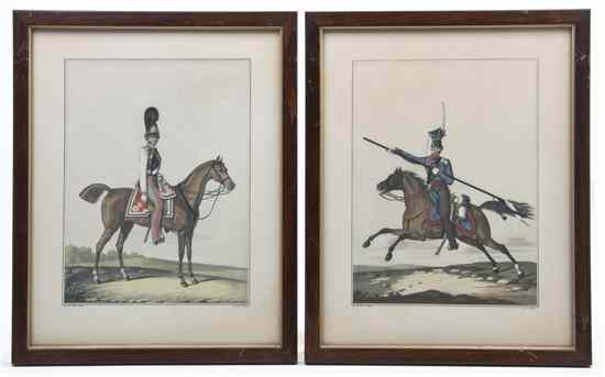 Appraisal: A Set of Six Handcolored Lithographs Lieder Kruger each depicting