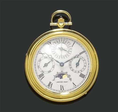 Appraisal: POCKET WATCH AUDEMARS PIGUET PERPETUAL CALENDAR AND MOON PHASE Yellow