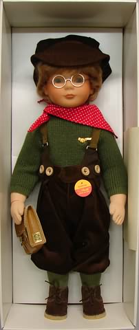 Appraisal: MIB Steiff Andreas boy doll Vinyl head cloth body No