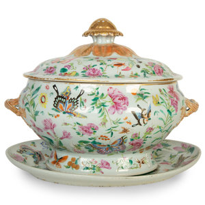 Appraisal: A Chinese Export Famille Rose Porcelain Covered Tureen and Underplate