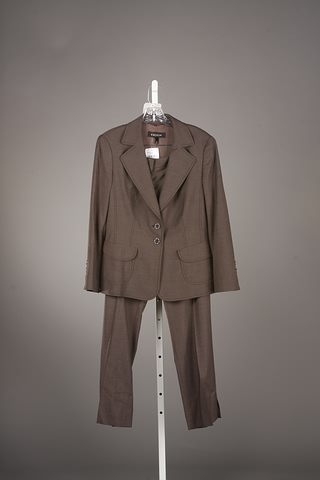 Appraisal: Escada brown new wool mohair slacks suit with uniquely styled