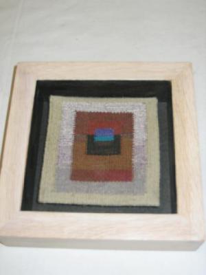 Appraisal: A WOVEN TAPESTRY ABSTRACT COMPOSITION I signed and inscribed verso