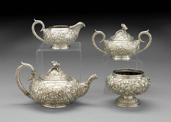 Appraisal: An American sterling four piece tea setSchofield Co Baltimore MD