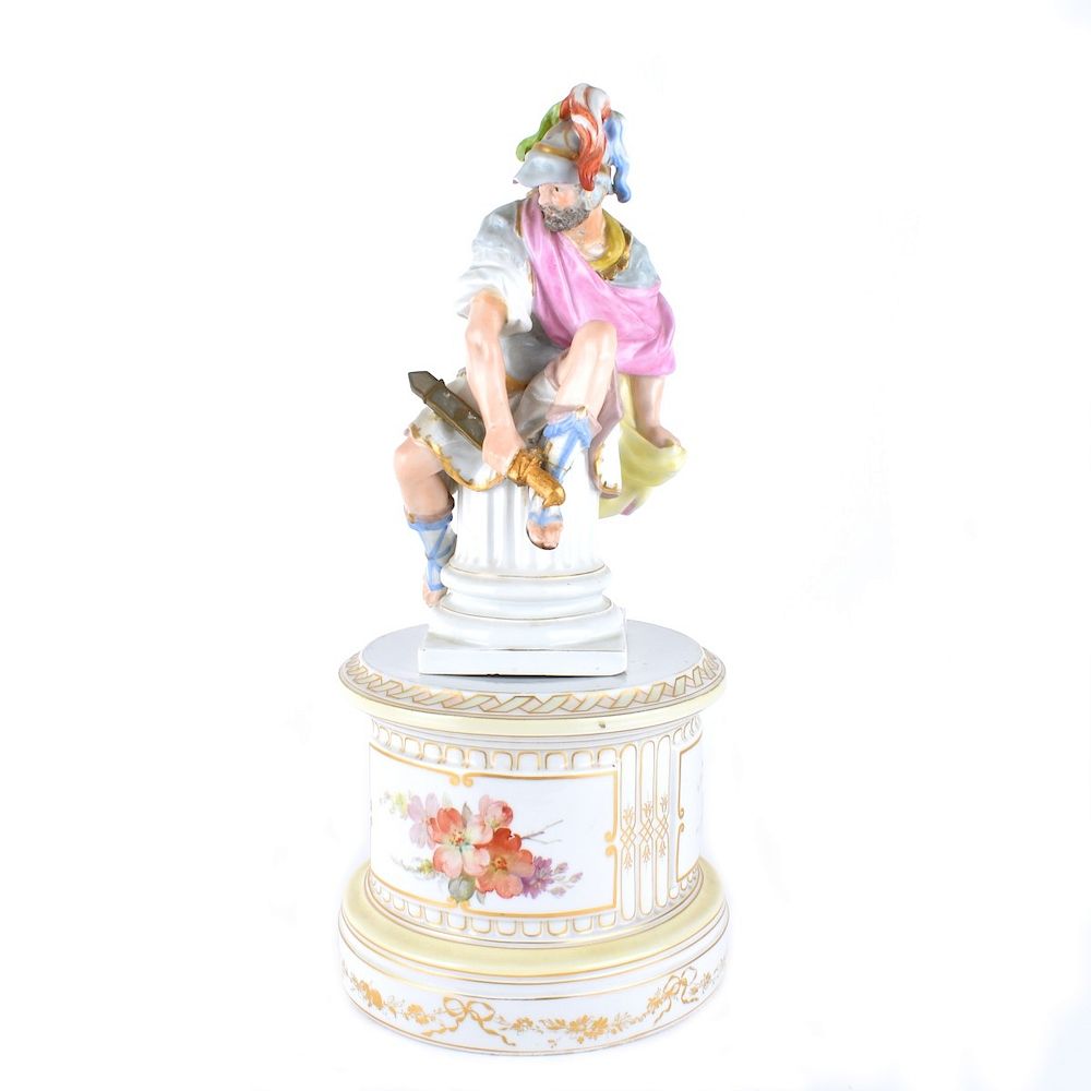 Appraisal: KPM Figurine with Stand th Century KPM Porcelain Figurine Roman