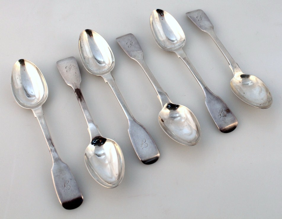 Appraisal: A set of six Victorian silver teaspoons by William Robert