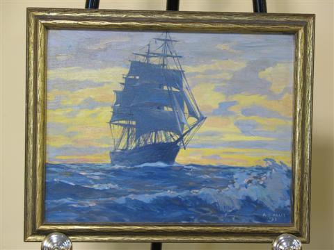 Appraisal: ARTHUR S ALLIS AMERICAN - TALL SHIP Oil on board