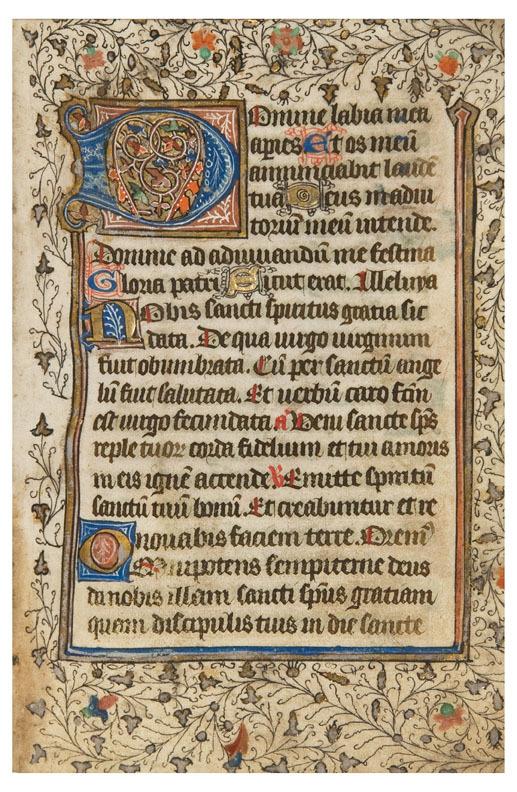 Appraisal: BOOK OF HOURS use of Amiens in Latin France early