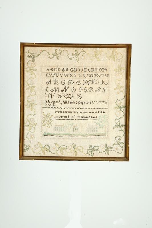 Appraisal: SAMPLER American early th century silk on linen Three sets