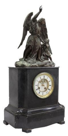 Appraisal: French Napoleon III period figural mantel clock th c having