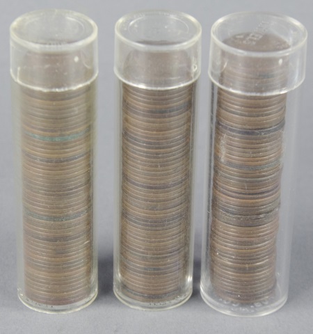 Appraisal: Three Rolls of Indian Coins coins Grades mostly range G-F