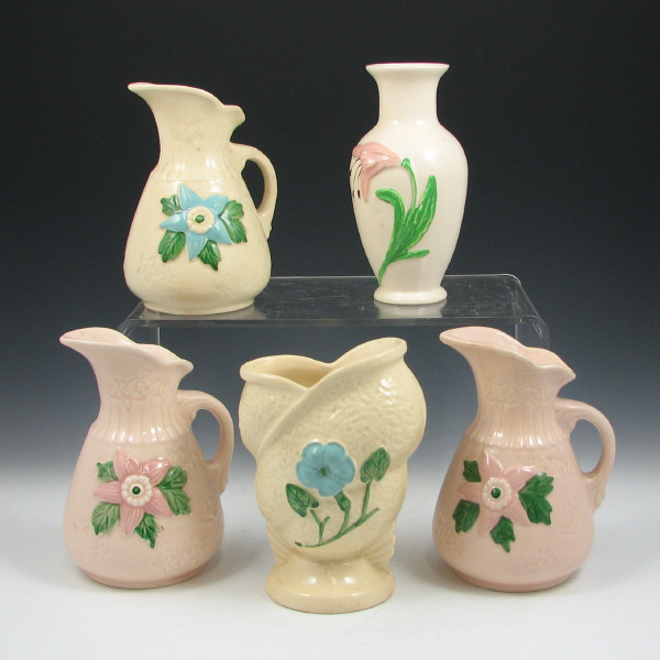 Appraisal: Hull Classic - Vases Pitchers Lot of five Classic pieces