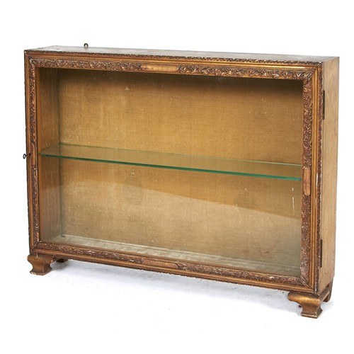 Appraisal: A giltwood hanging display case late th early th c