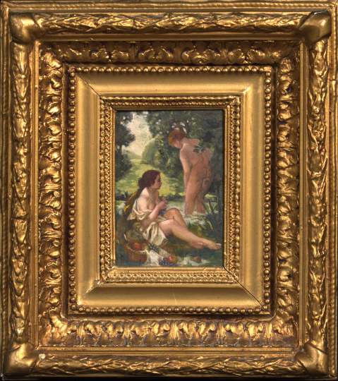 Appraisal: Germaine Hebrard French b pair of two different scenes of