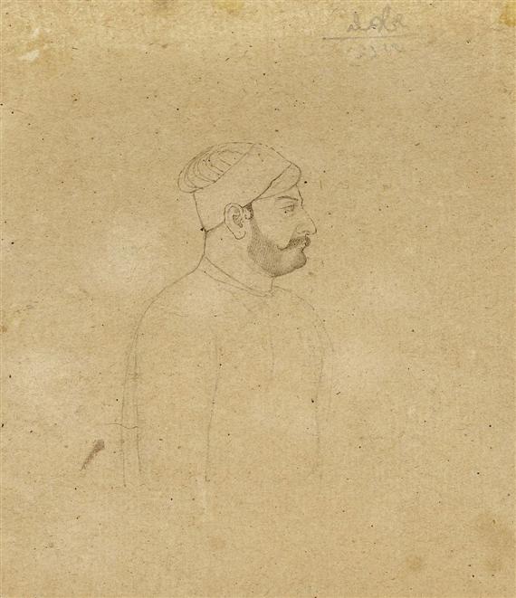 Appraisal: A SET OF SEVEN SMALL PORTRAIT SKETCHES India Rajasthan x