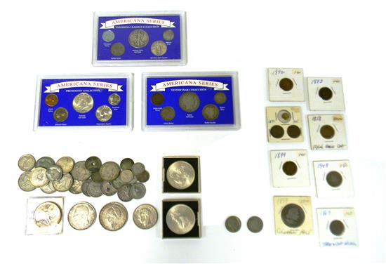 Appraisal: COINS pieces approximately twenty-five world silver coins from France Belgium