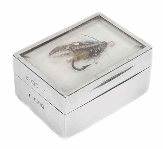 Appraisal: An Edwardian silver rectangular table vesta box by Alfred Fuller