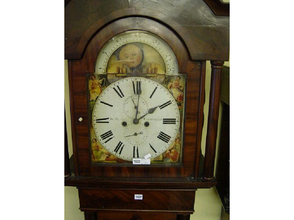 Appraisal: A substantial Victorian north country mahogany longcase clock with arched