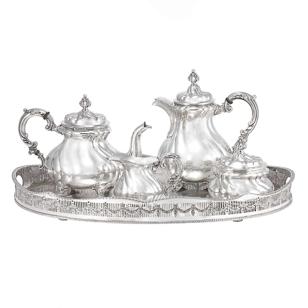 Appraisal: Sterling Silver Four-Piece Tea and Coffee Service Together with a