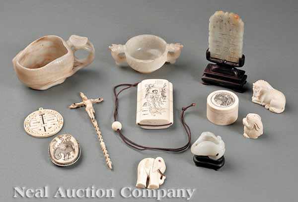 Appraisal: A Group of Chinese Japanese and Continental Jade and Ivory