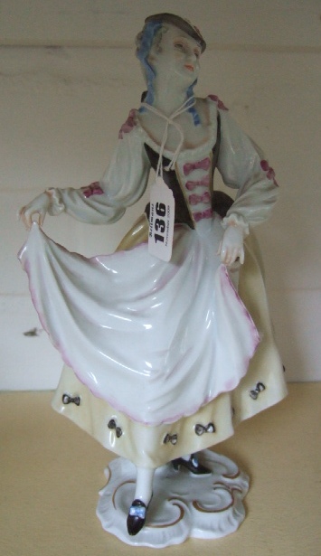 Appraisal: A Rosenthal porcelain figure of a young lady in period