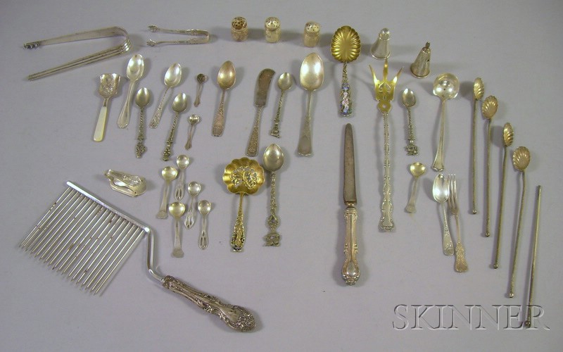 Appraisal: Group of Assorted Sterling and Silver Plated Flatware including a