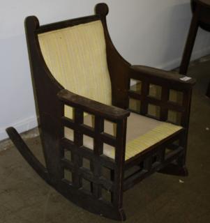 Appraisal: Pair of oak Arts and Crafts rocking chairs from Keene