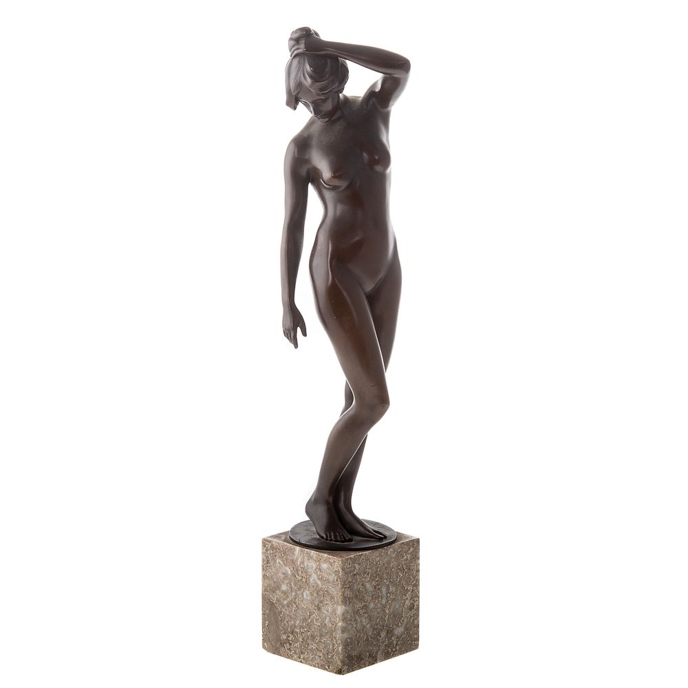 Appraisal: Erich Schmidt-Kestner Venus Bronze German - Standing classical female nude