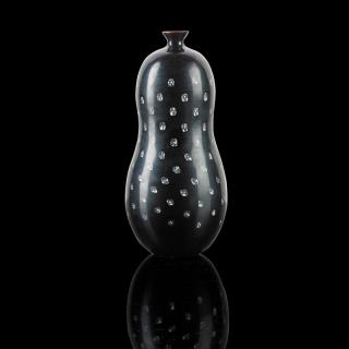 Appraisal: YOICHI OHIRA Tall Nero vase YOICHI OHIRA b Tall Nero