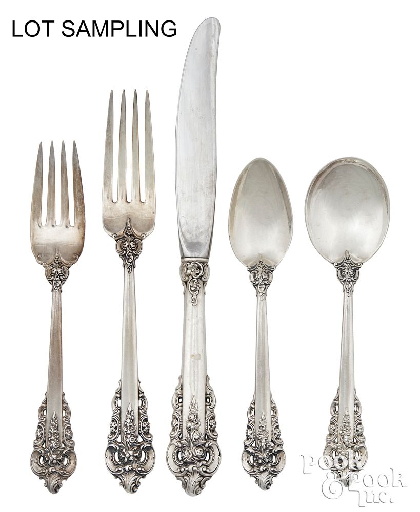 Appraisal: Wallace Grand Baroque sterling silver flatware Wallace Grand Baroque pattern