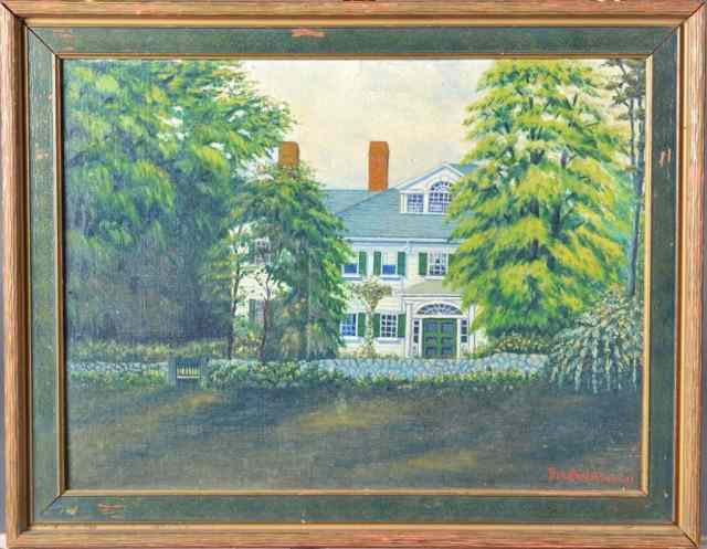 Appraisal: Bro Constantine Oil Painting on BoardPainted to depict a house