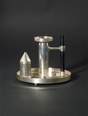 Appraisal: A Hukin Heath electroplate chamberstick model no designed by Dr