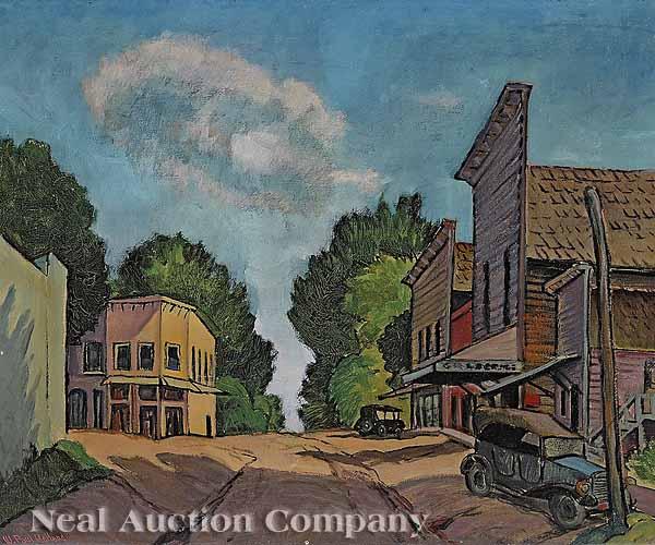 Appraisal: W Paul Holland American Missouri th c Southern Street Scene