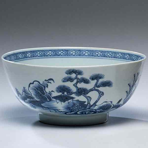 Appraisal: Chinese Nanking Cargo Bowl Chinese export A blue and white