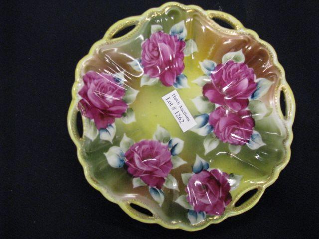 Appraisal: Nippon Handpainted Porcelain Bowl rose decor