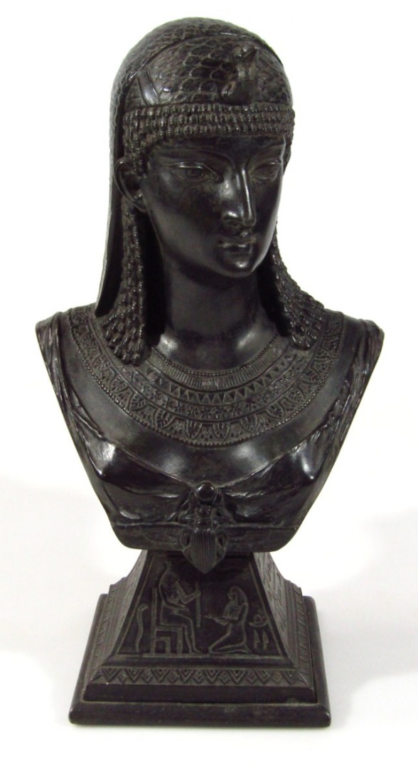 Appraisal: After Anatole J Guillot A French spelter Egyptian lady bust