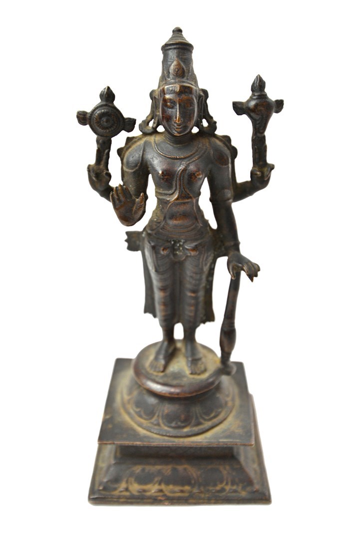 Appraisal: A Tamil Nadu bronze figure of Vishnu South India th