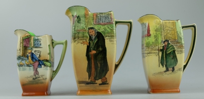 Appraisal: Royal Doulton Dickens seriesware set of graduated jugs Fagin Tony