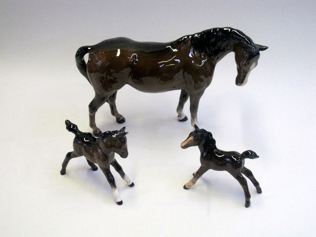 Appraisal: Beswick figure of a horse and two foals