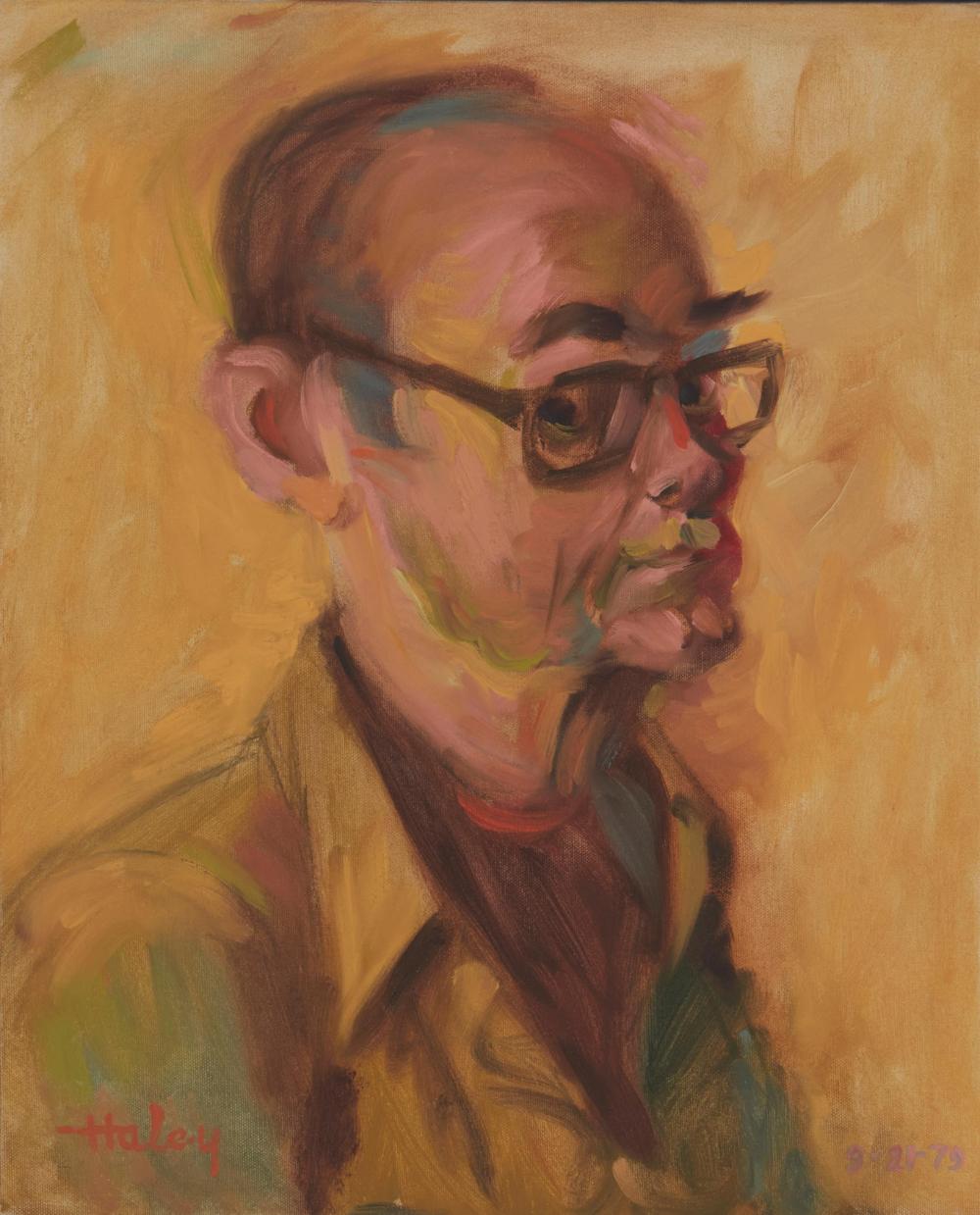 Appraisal: John Charles Haley - Richmond CA Self Portrait Oil on