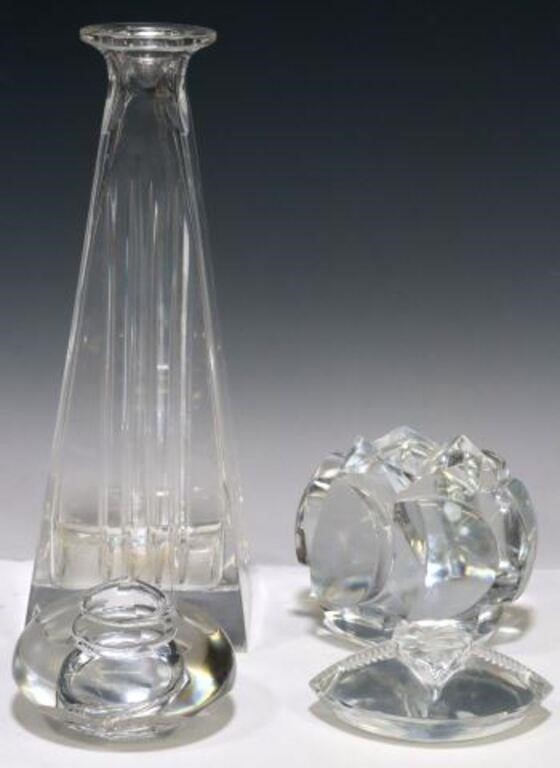 Appraisal: lot of Crystal including Tiffany Company square decanter lacking stopper