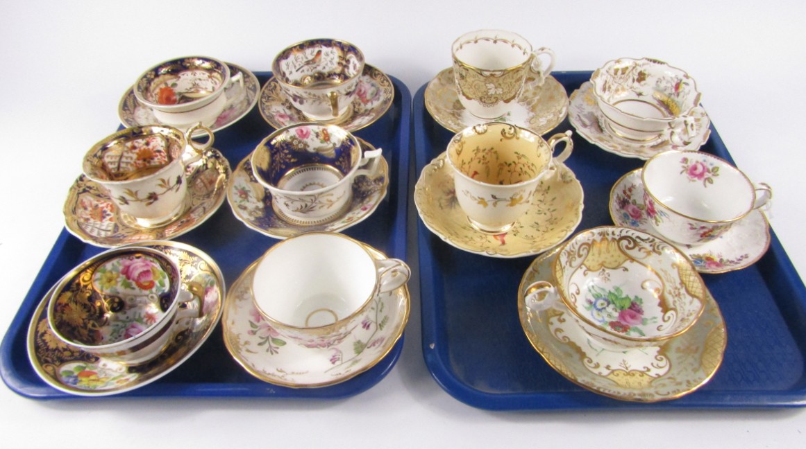 Appraisal: English early to mid thC porcelain tea and coffee cups