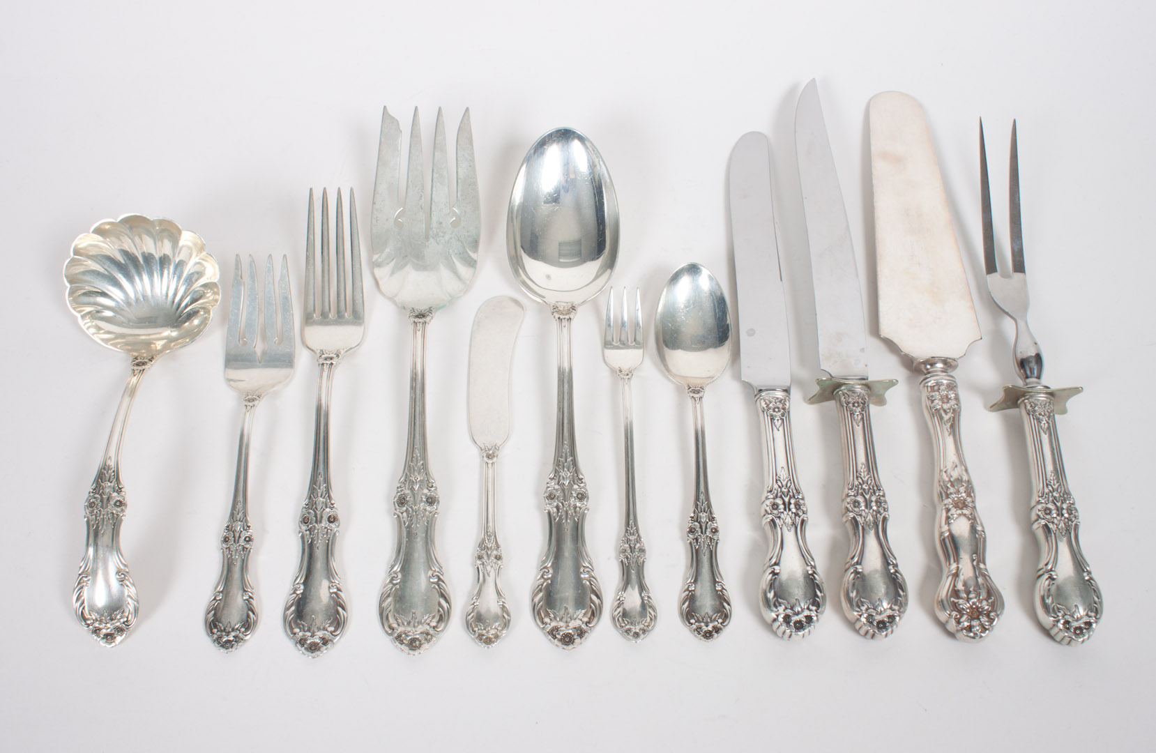 Appraisal: International Wild Rose sterling silver flatware pieces including forks in