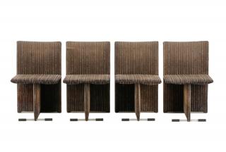 Appraisal: Four Giovani Offredi for Saporiti Dining Chairs Giovanni Offredi italian