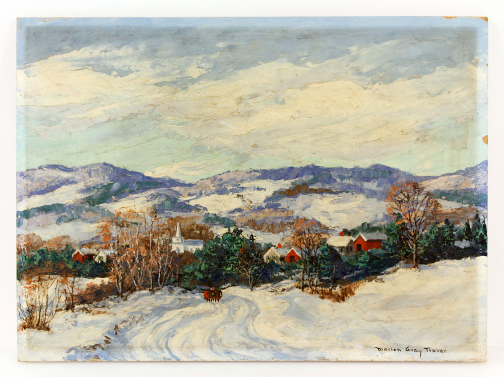 Appraisal: - Traver Vermont Winter Scene O P Marion Gray Traver