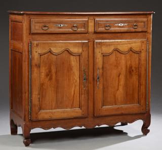 Appraisal: French Louis XV Style Carved Walnut Sideboard c the two