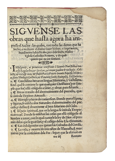 Appraisal: INCLUDES THE FIRST BIBLIOGRAPHY PRINTED IN AMERICA MEXICAN EARLY IMPRINTS