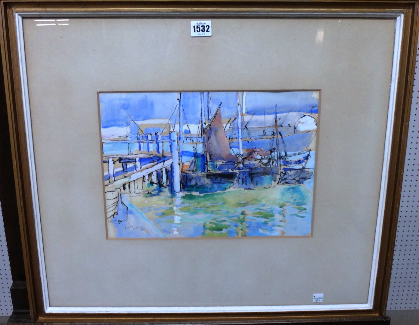 Appraisal: Frank Dobson - Harbour scenes a pair watercolour and gouche