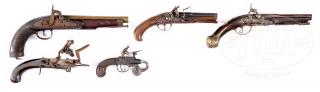 Appraisal: GROUP OF FIVE EARLY FLINTLOCKS GROUP OF FIVE EARLY FLINTLOCKS