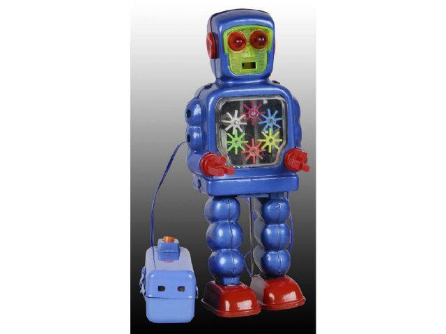 Appraisal: Japanese Remote Control Gear Robot Toy Description Battery-operated Working Six